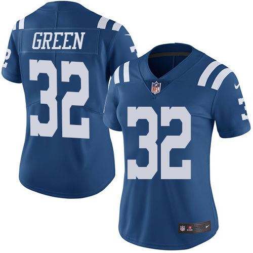 Women's Limited T.J. Green Nike Jersey Royal Blue - #32 Rush NFL Indianapolis Colts